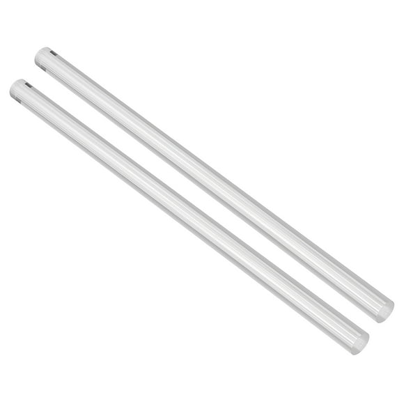 Solid Acrylic Round Rod Straight Light White Line PMMA Bar 12mm x 250mm 2Pcs