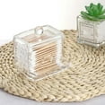 thumbnail image 6 of Acrylic Cotton Swab Case - Transparent Organizer for Vanity Countertop, Easy Access Storage for Cotton Pads and Swabs, 6 of 9