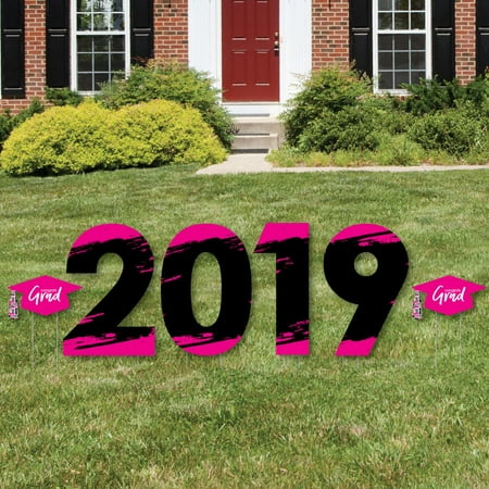 Pink Grad - Best is Yet to Come - 2019 Yard Sign Outdoor Lawn Decorations - Pink Graduation Party Yard