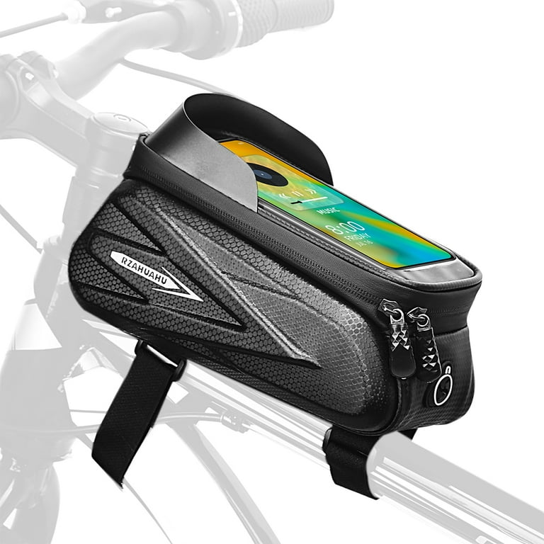 RZAHUAHU Phone Mount Bags Waterproof Front Frame Tube Bag Cycling Bike Phone Tool Storage Bag Pack