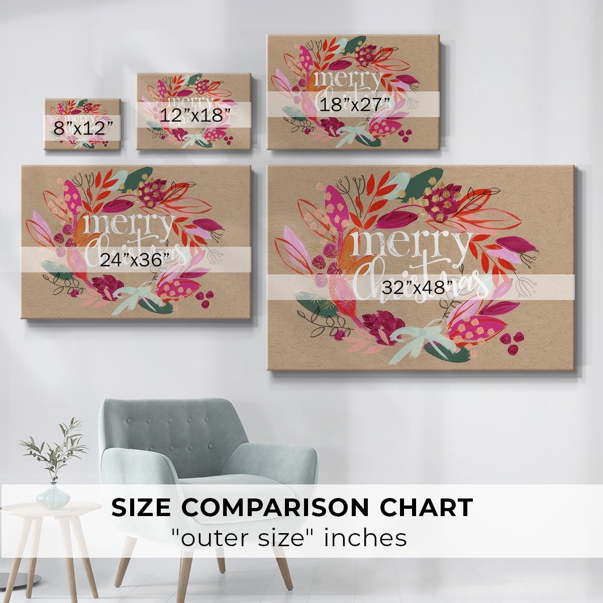 Crafty Christmas Collection A- Gallery Wrapped Canvas