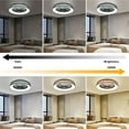 thumbnail image 5 of FanhSbrocade 18" Black Flush Mount Ceiling Fan Modern Ceiling Fan Remote Control French Country LED Lighting Indoor Ceiling Fan Light for Living Room Bedroom Dining Kitchen, 5 of 10