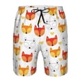 thumbnail image 3 of Balery Cute Fox with Heart Traje de Baño Estilo Hawaiano para Hombre, Shorts de Secado Rápido con Bolsillos-X-Large, 3 of 6