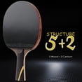 thumbnail image 3 of Huieson 5/6 Star Table Tennis Racket Carbon Offensive Ping Pong Racket Paddle with Cover Bag 5 Star FL 1 bat, 3 of 6
