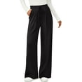 thumbnail image 4 of PRETTYGARDEN Women's Wide Leg Pants Fall Elastic High Waisted Knit Casual Lounge Palazzo Pant Trousers with Pockets, 4 of 8