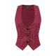 thumbnail image 1 of Chaleco vintage para mujer con botones Steampunk Jacquard sin mangas Borgoña L, 1 of 5