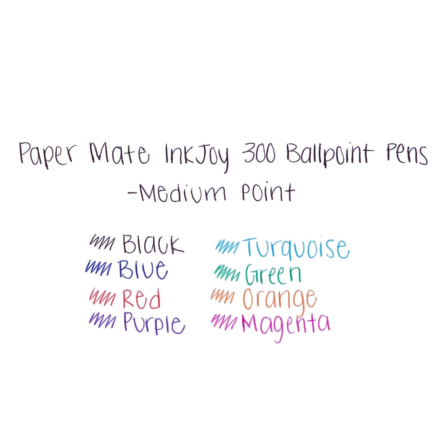 Paper Mate InkJoy 300RT Retractable Ballpoint Pens, Medium Point (1.0 mm), Assorted Colours, 8 Count