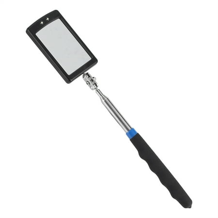 

WALFRONT Telescoping LED Lighted Flexible Adjustable Inspection Mirror 360 Degree Swivel Extend Tool Inspection Mirrors Telescoping Inspection Mirror