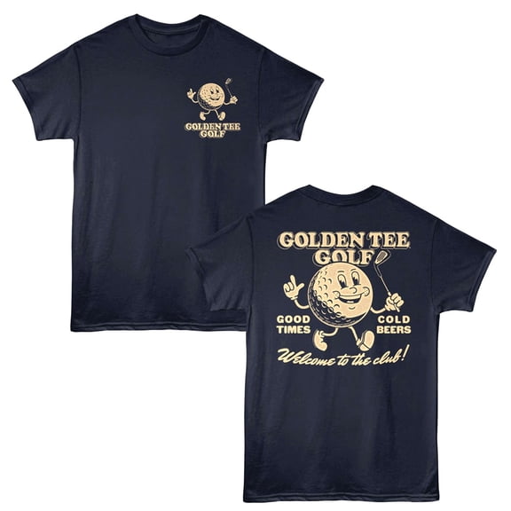 Golden Tee Welcome to the Golf Club Men's T Shirt (Navy, Adult4XL)