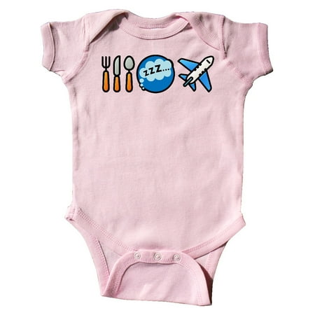 

Inktastic Airplane Eat Sleep Fly Gift Baby Boy or Baby Girl Bodysuit