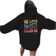 thumbnail image 2 of WEAIXIMIUNG Sweatshirts Grande Taille pour Femmes 3X Sweat à Capuche Décontracté Col Rond Imprimé Lettres Anglaises, 2 of 3