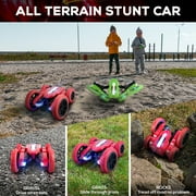 USA Toyz Summer RC Car Off-Road LED Stunt Toy Boys Girls Ages 6+, Blue
