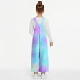 thumbnail image 6 of Xdegoge Girls Tie-Dye Overalls Jumpsuit Colorful Gradient Print Fleece Bibs Pants, Trendy Warm Winter Jumpsuits with Pockets, 6 of 8