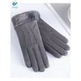 thumbnail image 2 of Deago 2 Pairs Womens Touch Screen Phone Fleece Windproof Gloves Winter Warm Wear (Gray), 2 of 7