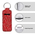 thumbnail image 5 of Yuyamidu Candy Canes Chapstick Holder Keychain for Women Lip Balm Holder for Purse Backpack Bag Christmas Makeup Accessories Reuseable Lipstick Pouch, Red, 5 of 6
