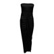 thumbnail image 5 of ICHUANYI Clearance Women's Summer Print Strapless Long Dress Beach Split Dress Party Club Dress(Black, S) ICHUANYI WER2023080709140, 5 of 5