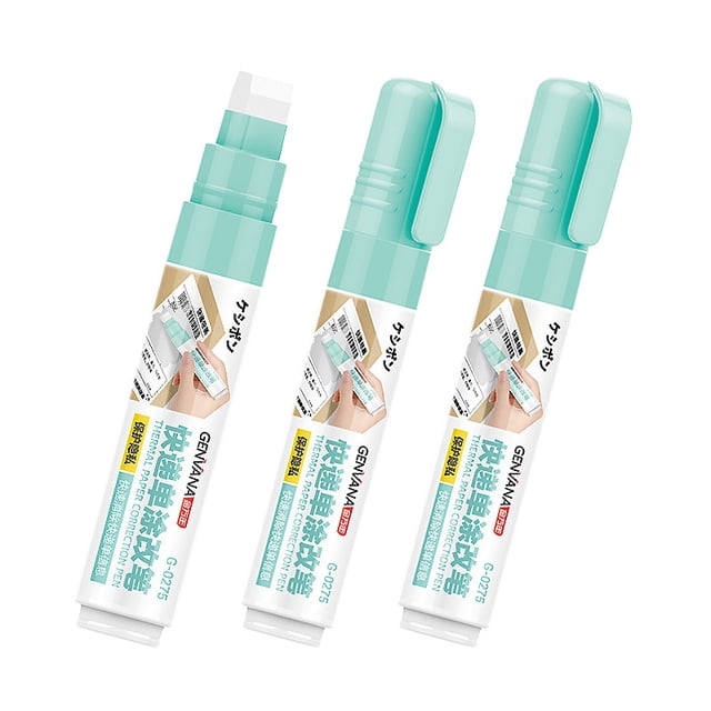Thermal Label Correction Marker With Mini Box Cutter Cute, Thermal Paper Eraser, Privacy Information Coverage Fluid Liquid, For Documents, Labels, Packages, Shipping Addresses(xxw)