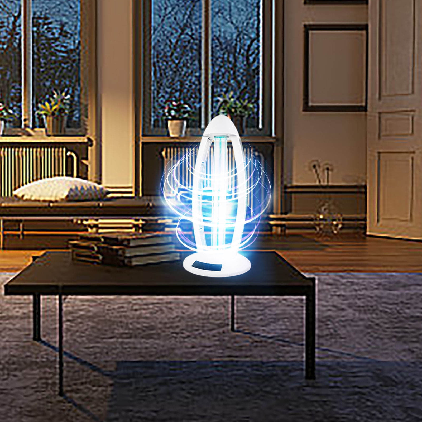 Hovilon UV Light Sterilizater Lamp,Powered Home UV Desk Lamp, Home Desk Lamp Lighting With Timing And Remote Control,Deep Cleaning, Eliminate Odors and Improve Sleep Quality,White