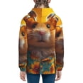 thumbnail image 6 of Naloa Hawaiian Style Guinea Pig Teenage Zipper Hoodie, Long Sleeve Zip Up Hoodies Casual Jackets Tops for 7-12 Years-Medium, 6 of 6