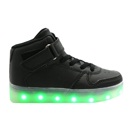Galaxy LED Shoes Light Up USB Charging High Top Kids Sneakers