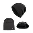 thumbnail image 6 of ZOELNIC Men's Slouchy Beanie Hat Over-sized Skull Cap Winter Warm Knitted Fleece Lined Hat for Men Winter Accessories, Black, 6 of 8