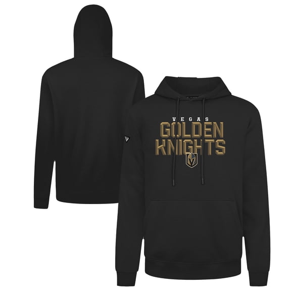 Men's Levelwear Black Vegas Golden Knights Podium Carve Pullover Hoodie