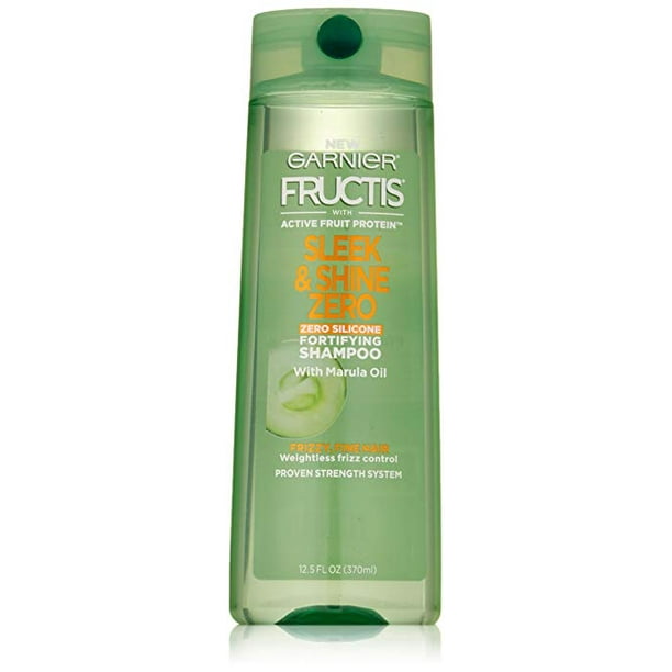 3 Pk Garnier Fructis Sleek & Shine Zero Shampoo, Vegan Formula, 12.5 Ounces Each