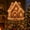 E, variant on 2D Christmas Tree Topper Gingerbread House 8" Iron Decoration for Holiday Home