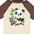 thumbnail image 4 of Inktastic My Great Aunt Loves Me- Cute Panda Boys or Girls Long Sleeve Baby Bodysuit, 4 of 5