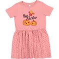 thumbnail image 3 of Inktastic Big Sister Pumpkins with Fall Leaves Girls Toddler Dress, 3 of 5