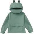 thumbnail image 3 of Fleece Hoodies Frog Hoodie Winter Warm Thick Loose Oversized Sweatshirt Outwear Hooded, 3 of 4