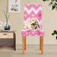 thumbnail image 4 of Yayeee 2 Pack Dining Chair Covers Stretch Parson Chairs Slipcovers Seat Protector, Heart Geometric, 4 of 6