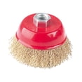 thumbnail image 4 of Colaxi Brosse à Tasse en Fil Serti pour Remplacement de Meule d'Angle Acier Inoxydable Compact Professionnel pour Nettoyage Élimination de la Rouille Abrasifs M14x2 150MM, 4 of 8