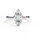 thumbnail image 2 of IGI Certified Lab Grown Diamond Engagement Ring | Center 12x6mm Marquise Cut Solitaire Halo Stackable Promise Rings For Women In 14k Solid White Gold | F-G, VS-SI Quality (1.60 Ctw) Ring Size-9, 2 of 7