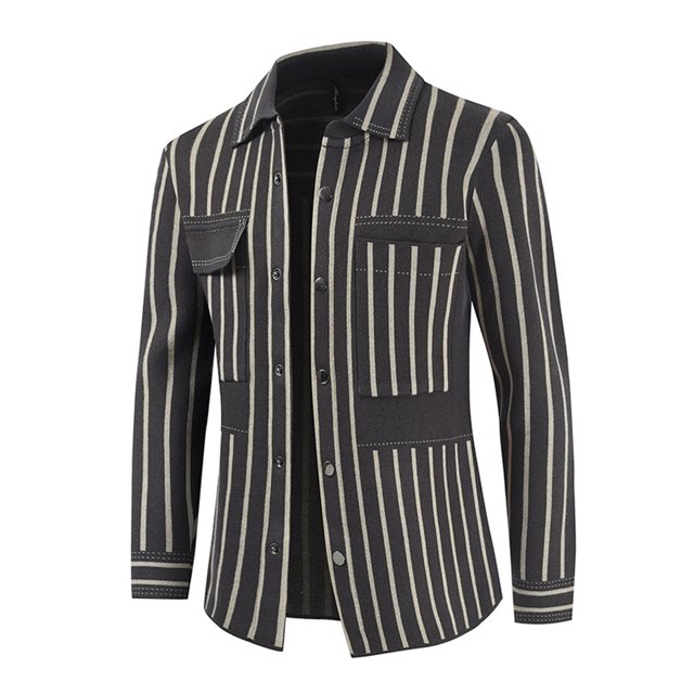 Gibobby Suéteres para hombre Suéter de punto trenzado con cuello de chal para hombre, ajuste delgado, con botones(Gris,G)