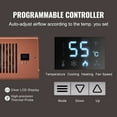 thumbnail image 4 of KFFKFF Register Booster Fan, Quiet Ventilation Fan for 4” x 10” Duct Openings, Includes Remote and Thermostat Control, Adjustable Speed for Heating and Cooling, Brown, 4 of 9