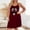 Wine, variant on SCSAlgin Women Sleeveless Fashion Printed Night Gown Spaghetti Strap Sleep Dress Chemise Sleepwear