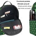 thumbnail image 5 of Lsque Happy St. Patrick's Day Pattern Backpack – School Travel Canvas Daypack with Ergonomic Padded Straps, Multiple Compartments & Leather Handle, 5 of 5