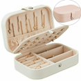 thumbnail image 4 of 2 Layers Jewelry Case PU Leather Storage Box Multifunctional Container For Women Travel, 4 of 5