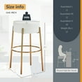 thumbnail image 4 of Miniyam Bar Height Bar Stools Set of 2,Boucle Kitchen Stools Upholstered Dining Chair Stools 30 Inch Height,White+Gold, 4 of 7