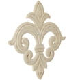 thumbnail image 5 of DecMode White Wooden Carved Fleur De Lis Wall Decor, 5 of 12