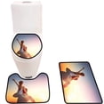 thumbnail image 1 of ABPHQTO lov Family Father Daughter Chil Girl plaay hugg Outdoors Little Juego de alfombras de baño de 3 piezas Alfombra de baño Alfombra de contorno y tapa de inodoro, 1 of 2
