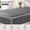 Dark Grey, variant on Satin Queen Size Fitted Sheet with Elastic Corner Straps, Soft Wrinkle-Resistant Bed Sheet, Black