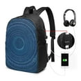 thumbnail image 3 of YFYANG 17" Laptop Backpack, Blue Dream Swirl Fashion Travel Work Backpack with USB and Headphone Cable Interface for Men and Women, 3 of 8