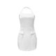 thumbnail image 5 of Minivestido ajustado y sexy con corsé para mujer: vestido corto de fiesta sin mangas con cuello cuadrado, cremallera trasera, bolsillos falsos y corte ajustado, 5 of 5