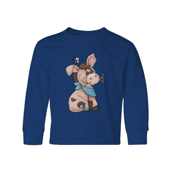 Inktastic Western Dilly Donkey Long Sleeve Youth T-Shirt