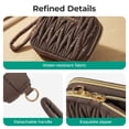 thumbnail image 2 of BAGSMART Small Quilted Wallet for Women RFID Blocking Pouch Cute Wristlet Coin Purse with Card Slots, Coffee Brown, 2 of 6