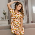 thumbnail image 4 of Cotton Nightgowns for Women - Hot Dog In Heart Sleep Shirts for Women's Nightgowns & Sleepshirts, Soft Cotton Pajama Dress Shirts for Women, House Dress Sleepwear for Women, 4 of 7