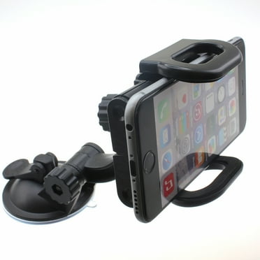 Windshield Car Mount for LG K8X, Tribute Monarch, Phoenix 5, Fortune 3, Aristo 5 - Holder Glass Cradle Rotating Dock Suction Stand X3Q