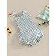 thumbnail image 2 of Bagilaanoe Newborn Baby Girl Rompers Plaid Sleeveless Bodysuit 3M 6M 9M 12M 18M 24M Infant Overalls One Piece Jumpsuit, 2 of 8